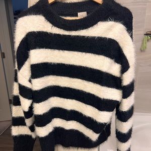 Black and white striped sweater